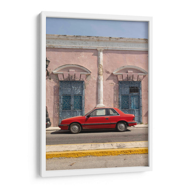 Coche antiguo en las calles de Campeche - Wandering Pixels Co. | Cuadro decorativo de Canvas Lab
