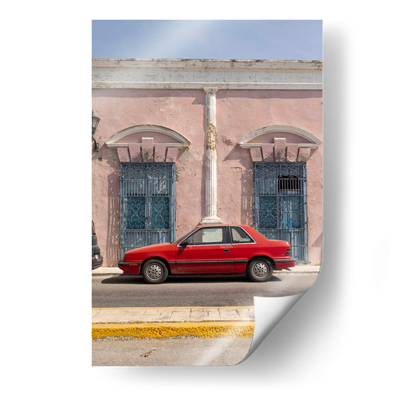 Coche antiguo en las calles de Campeche - Wandering Pixels Co. | Cuadro decorativo de Canvas Lab