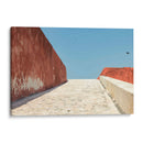 Escena minimalista roja, blanca y azul - Wandering Pixels Co. | Cuadro decorativo de Canvas Lab