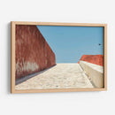 Escena minimalista roja, blanca y azul - Wandering Pixels Co. | Cuadro decorativo de Canvas Lab