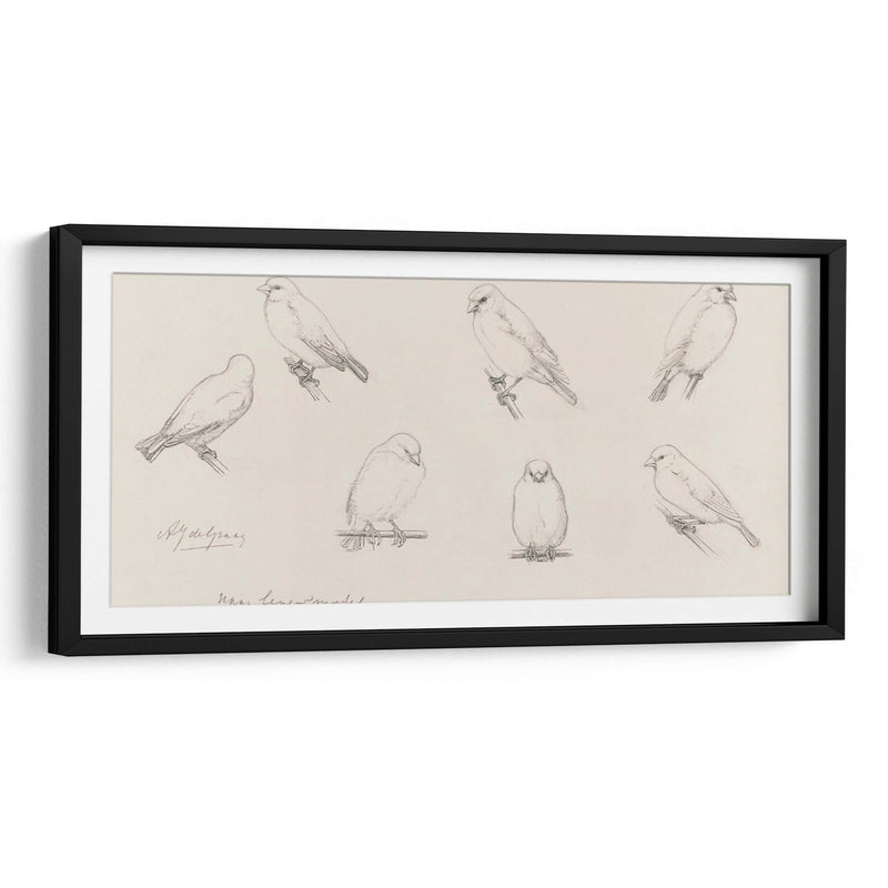 Bosquejo de canarios - Julie de Graag | Cuadro decorativo de Canvas Lab