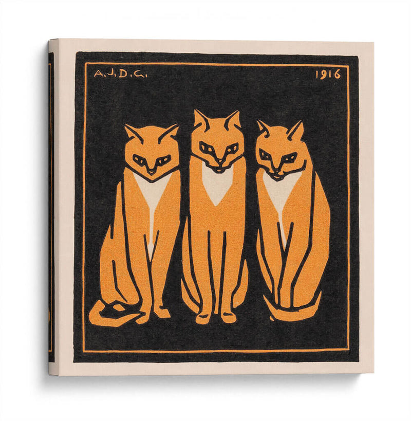 Tres gatos - Julie de Graag | Cuadro decorativo de Canvas Lab