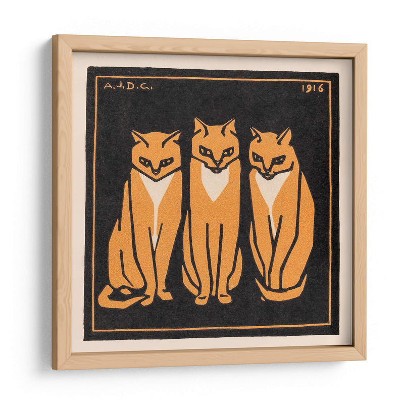 Tres gatos - Julie de Graag | Cuadro decorativo de Canvas Lab