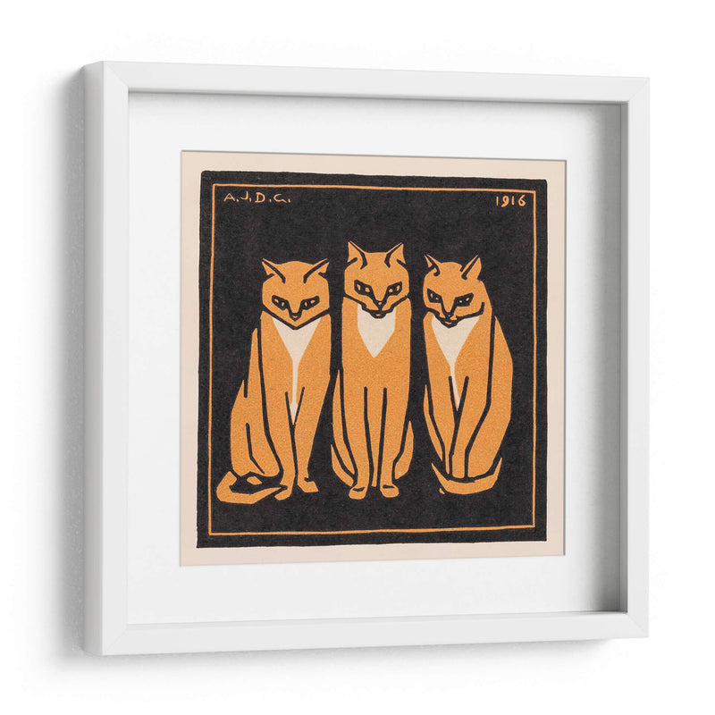 Tres gatos - Julie de Graag | Cuadro decorativo de Canvas Lab