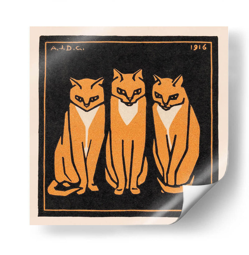 Tres gatos - Julie de Graag | Cuadro decorativo de Canvas Lab