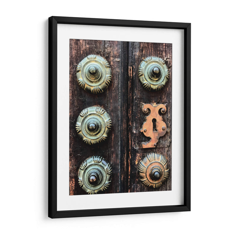 Detalle de la puerta de la Catedral de Puebla, México - mem | Cuadro decorativo de Canvas Lab