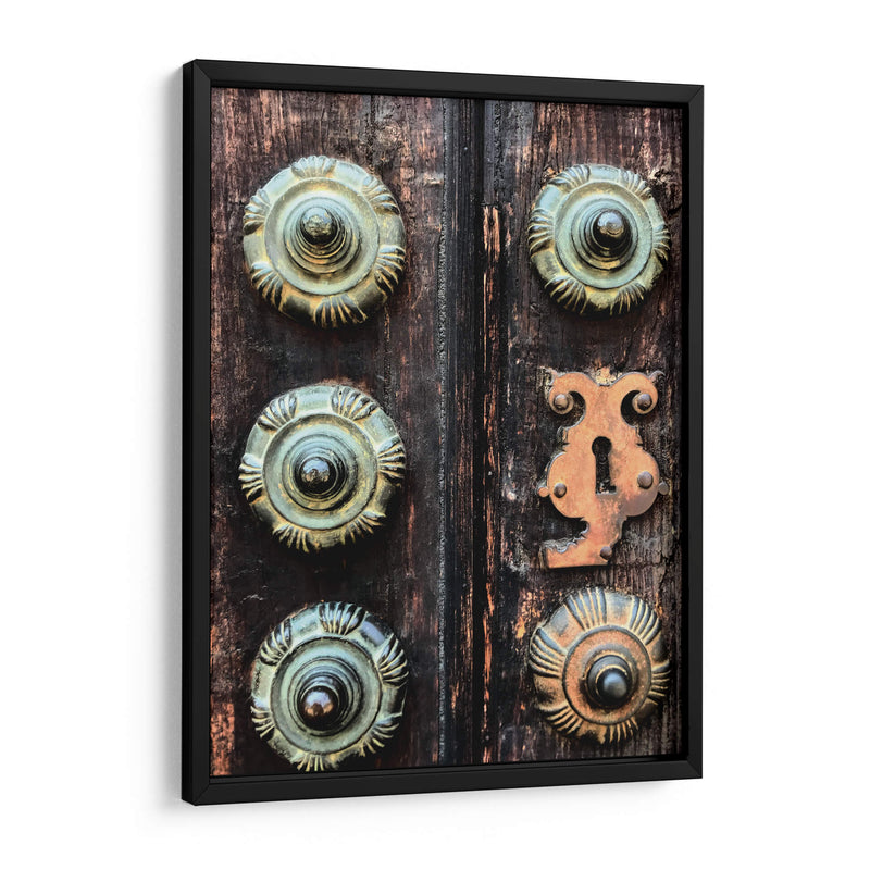 Detalle de la puerta de la Catedral de Puebla, México - mem | Cuadro decorativo de Canvas Lab