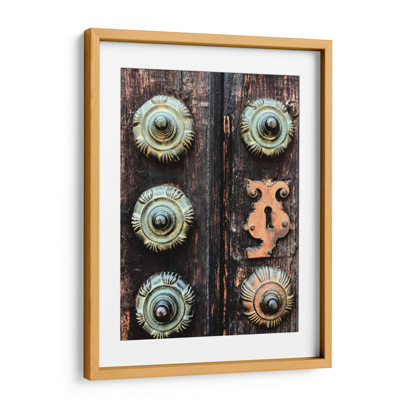 Detalle de la puerta de la Catedral de Puebla, México - mem | Cuadro decorativo de Canvas Lab