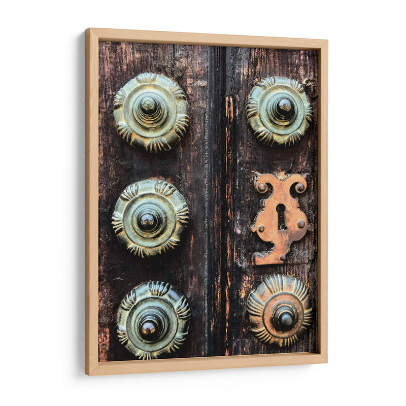 Detalle de la puerta de la Catedral de Puebla, México - mem | Cuadro decorativo de Canvas Lab