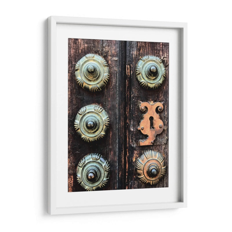 Detalle de la puerta de la Catedral de Puebla, México - mem | Cuadro decorativo de Canvas Lab