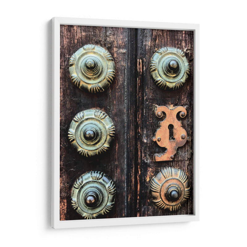 Detalle de la puerta de la Catedral de Puebla, México - mem | Cuadro decorativo de Canvas Lab