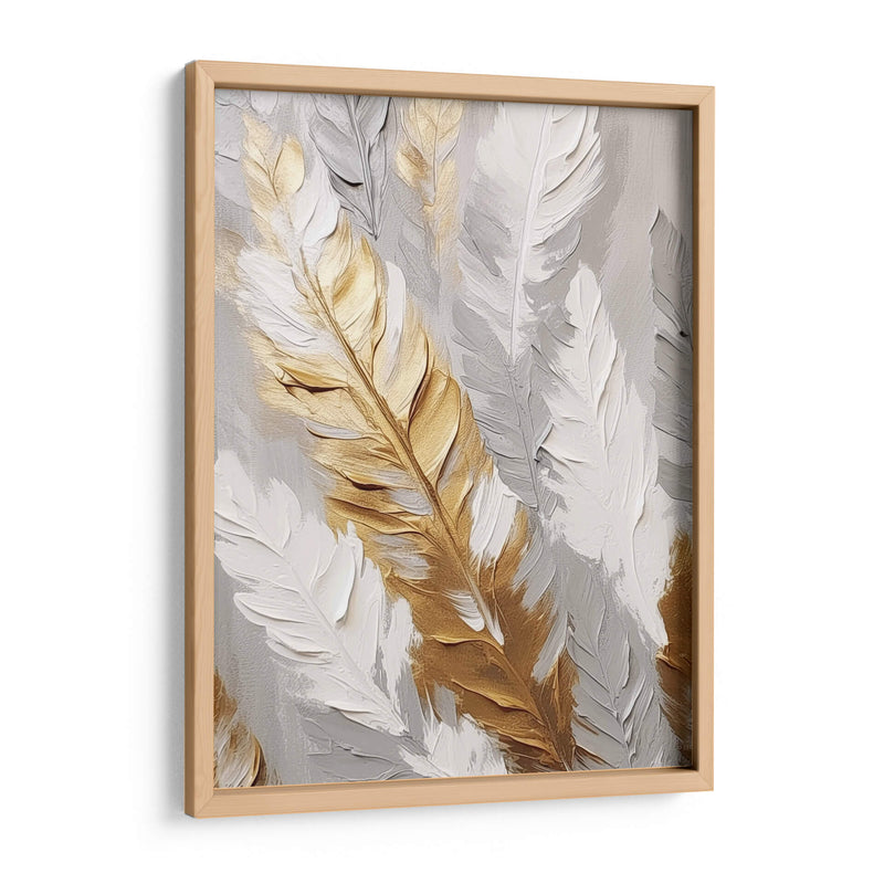 Plumas oro y blanco (señales divinas) - Dav Madrid | Cuadro decorativo de Canvas Lab