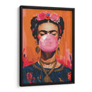 rida Kahlo Bubblegum (chicle) - Dav Madrid | Cuadro decorativo de Canvas Lab