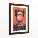 rida Kahlo Bubblegum (chicle) - Dav Madrid | Cuadro decorativo de Canvas Lab