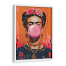 rida Kahlo Bubblegum (chicle) - Dav Madrid | Cuadro decorativo de Canvas Lab