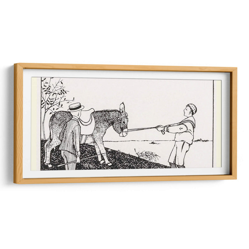 Dos niños y un burro - Julie de Graag | Cuadro decorativo de Canvas Lab