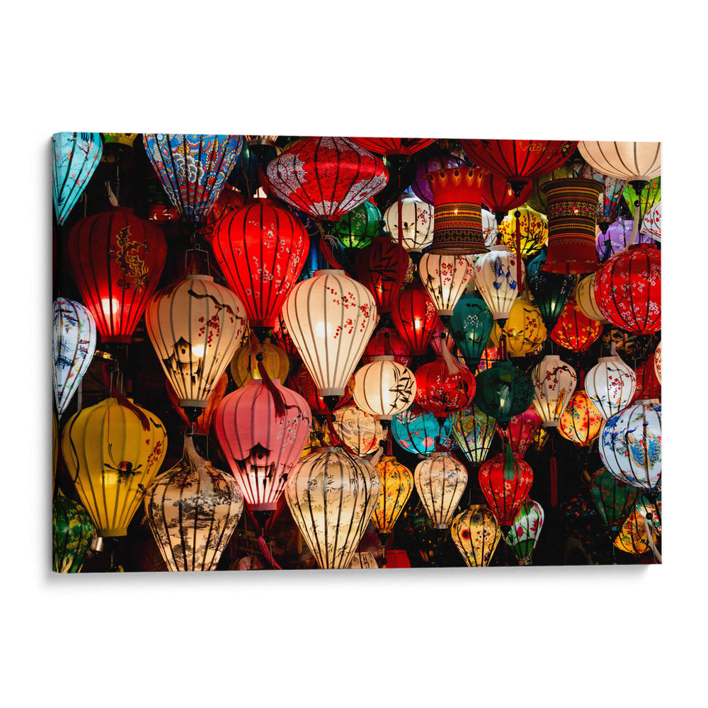 Lamparas Asiáticas Coloridas - Wandering Pixels Co. | Cuadro decorativo de Canvas Lab