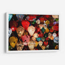 Lamparas Asiáticas Coloridas - Wandering Pixels Co. | Cuadro decorativo de Canvas Lab