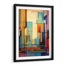 Lineas Abstractas Naranja Azul - DEA Digital Esoteric Art | Cuadro decorativo de Canvas Lab