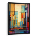 Lineas Abstractas Naranja Azul - DEA Digital Esoteric Art | Cuadro decorativo de Canvas Lab