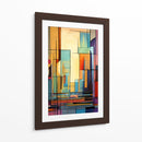Lineas Abstractas Naranja Azul - DEA Digital Esoteric Art | Cuadro decorativo de Canvas Lab