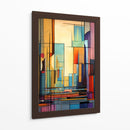 Lineas Abstractas Naranja Azul - DEA Digital Esoteric Art | Cuadro decorativo de Canvas Lab