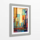 Lineas Abstractas Naranja Azul - DEA Digital Esoteric Art | Cuadro decorativo de Canvas Lab
