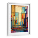 Lineas Abstractas Naranja Azul - DEA Digital Esoteric Art | Cuadro decorativo de Canvas Lab