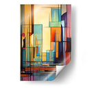 Lineas Abstractas Naranja Azul - DEA Digital Esoteric Art | Cuadro decorativo de Canvas Lab