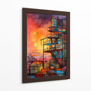 Edificio Basquiat Abstracto - DEA Digital Esoteric Art | Cuadro decorativo de Canvas Lab