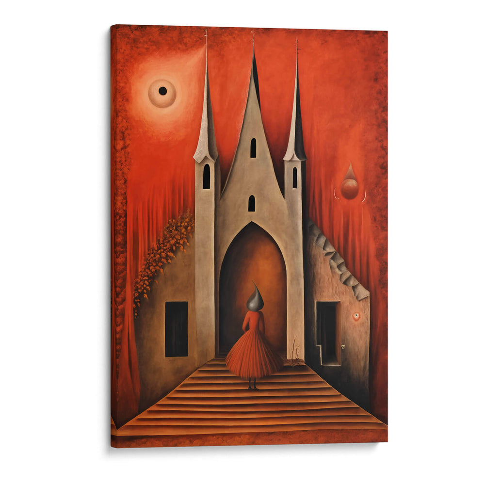 Palacio Encantado en Rojo - DEA Digital Esoteric Art | Cuadro decorativo de Canvas Lab