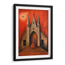 Palacio Encantado en Rojo - DEA Digital Esoteric Art | Cuadro decorativo de Canvas Lab