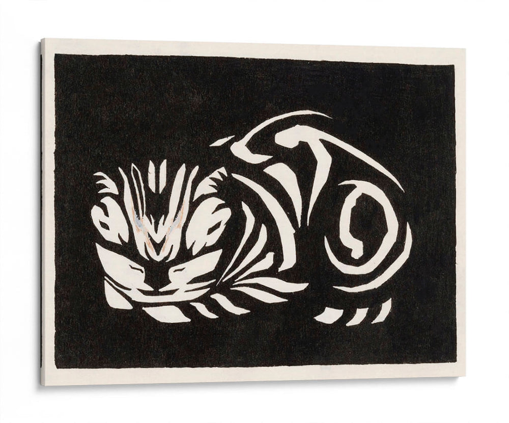 Gato grabado en madera - Julie de Graag | Cuadro decorativo de Canvas Lab