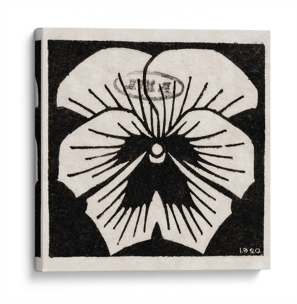 Flor grabada en madera - I - Julie de Graag | Cuadro decorativo de Canvas Lab
