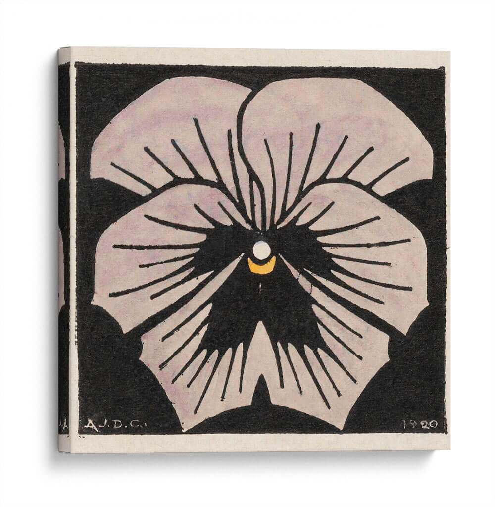 Flor grabada en madera - II - Julie de Graag | Cuadro decorativo de Canvas Lab
