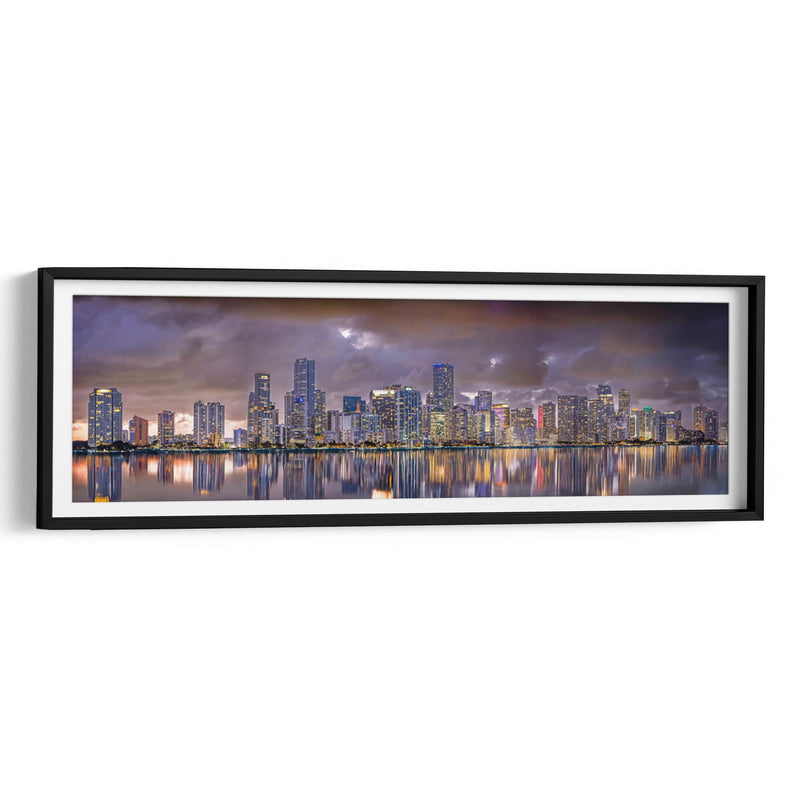 Miami Panorama Noche - Toño Chavez | Cuadro decorativo de Canvas Lab
