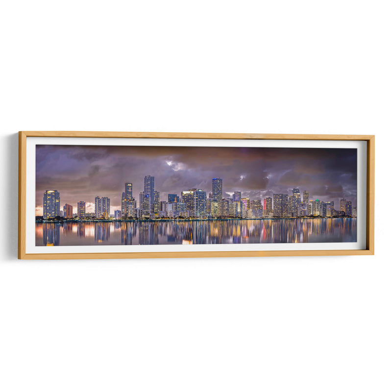 Miami Panorama Noche - Toño Chavez | Cuadro decorativo de Canvas Lab