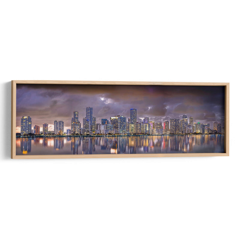 Miami Panorama Noche - Toño Chavez | Cuadro decorativo de Canvas Lab