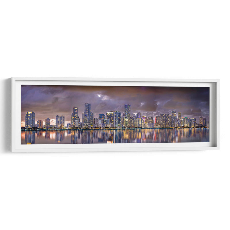 Miami Panorama Noche - Toño Chavez | Cuadro decorativo de Canvas Lab