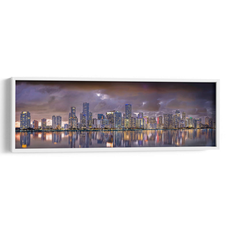 Miami Panorama Noche - Toño Chavez | Cuadro decorativo de Canvas Lab