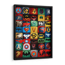 Superhéroes Emblemas - DEA Digital Esoteric Art | Cuadro decorativo de Canvas Lab