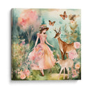 Bella Niña con Venados - DEA Digital Esoteric Art | Cuadro decorativo de Canvas Lab