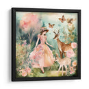 Bella Niña con Venados - DEA Digital Esoteric Art | Cuadro decorativo de Canvas Lab