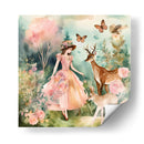 Bella Niña con Venados - DEA Digital Esoteric Art | Cuadro decorativo de Canvas Lab