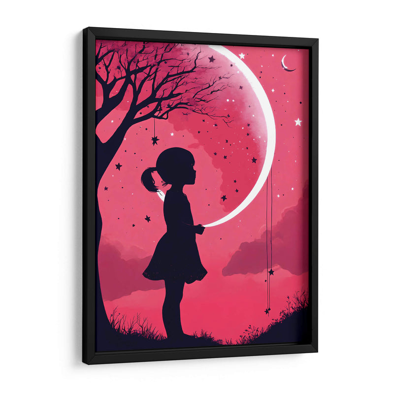 Niña y Luna Llena - DEA Digital Esoteric Art | Cuadro decorativo de Canvas Lab