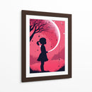 Niña y Luna Llena - DEA Digital Esoteric Art | Cuadro decorativo de Canvas Lab