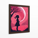 Niña y Luna Llena - DEA Digital Esoteric Art | Cuadro decorativo de Canvas Lab