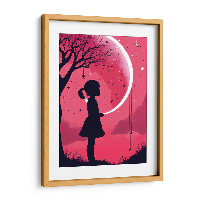 Niña y Luna Llena - DEA Digital Esoteric Art | Cuadro decorativo de Canvas Lab