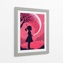 Niña y Luna Llena - DEA Digital Esoteric Art | Cuadro decorativo de Canvas Lab