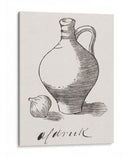 Bodegón de xilografía con jarra y cebolla - Julie de Graag | Cuadro decorativo de Canvas Lab